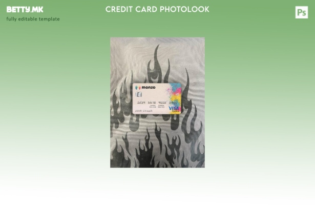 модерен стил Обединетото Кралство Monzo банка виза електронска картичка photoloo